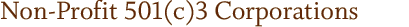 Non-Profit 501(c)3